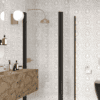 Curved shower enclosure Hietakari Infinia 269, black frame, clear glass Curved shower enclosure Hietakari Infinia 269, black frame, clear glass