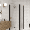 Curved shower enclosure Hietakari Infinia 270, black frame, clear glass Curved shower enclosure Hietakari Infinia 270, hinged door + folding door – 5