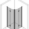 Curved shower enclosure Hietakari Infinia 273 – 3D drawing Curved shower enclosure Hietakari Infinia 273, folding door + folding door – 3
