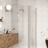 Curved shower enclosure Hietakari Infinia 273, aluminium frame, clear glass Curved shower enclosure Hietakari Infinia 273, aluminium frame, clear glass