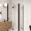 Curved shower enclosure Hietakari Infinia 273, black frame, clear glass Curved shower enclosure Hietakari Infinia 273, folding door + folding door – 5