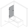 Hinged bath screen Hietakari Vetro VB2 – 3D drawing Hinged bath screen Hietakari Vetro VB2 – 3D drawing