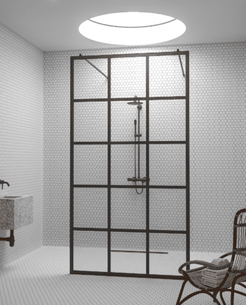 Walk-in shower screen Hietakari Bläk 714 Paris