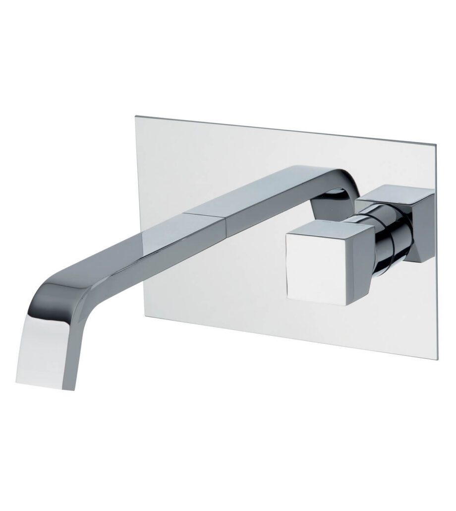 Wall-mounted basin mixer Emmevi Siris 47055, single plate, chrome, lever without stem Wall-mounted basin mixer Emmevi Siris 47055, single plate