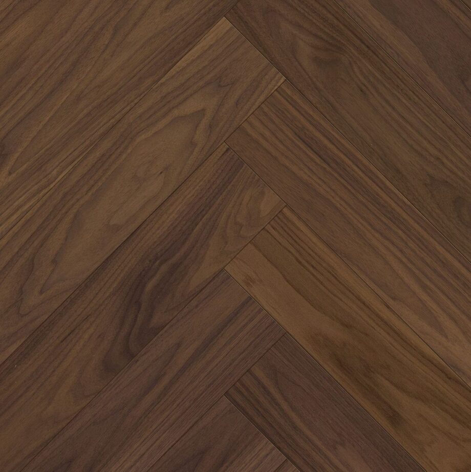 Walnut Herringbone Flooring Esta AB extra matt lacquered Walnut Herringbone Flooring Esta AB extra matt lacquered