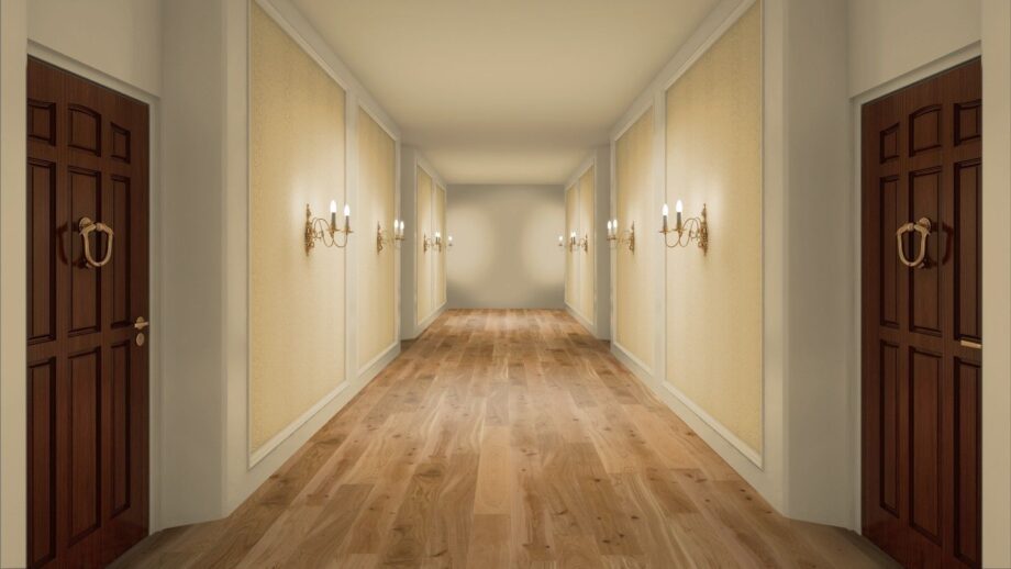 Parquet Tarkett, Prestige, Oak, brushed, 4 sides beveled, 1-strip, Proteco Hardwax Oil