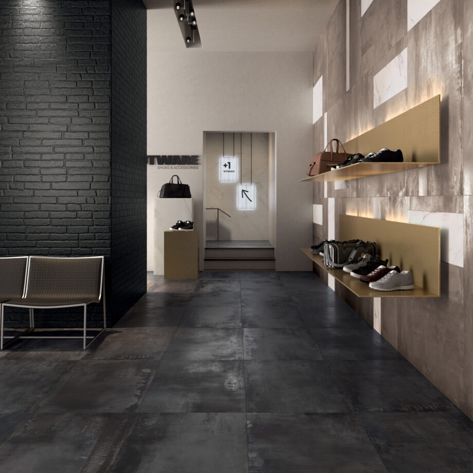 Ceramic tiles ABK Interno 9 Dark Lappato 60x60 cm