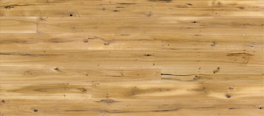 Parquet Oak, Piccolo Lager, 1-strip, beveled, brushed, UV hardened oil