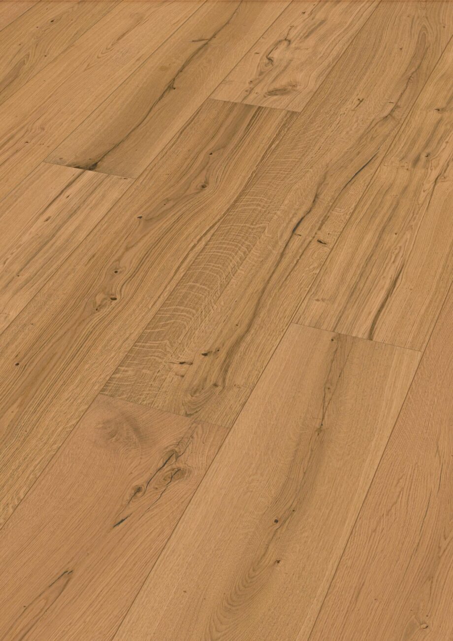 Parquet Meister Lindura Authentic oak, brushed, 1-strip, naturally oiled