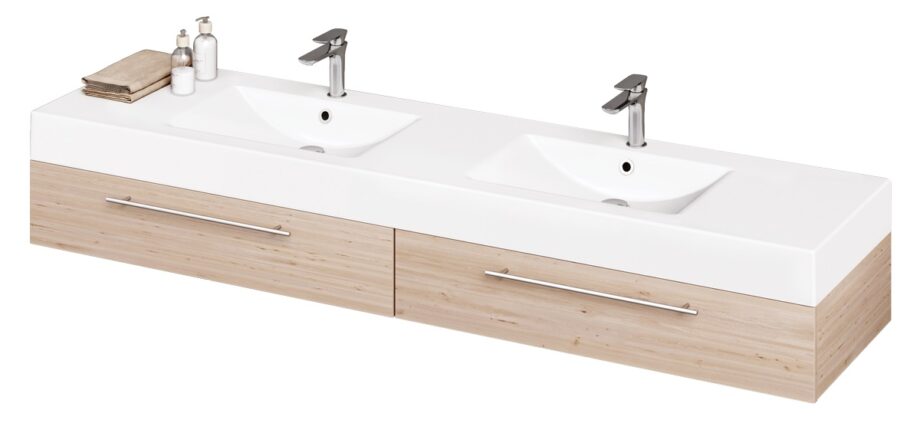 Washbasin PAA LONG STEP DUO cast stone double sink