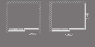 Shower door Ambient Line AMD2 – 3