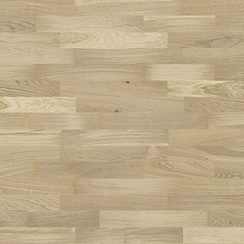 Parquet Oak, Molti Bianco, 3-strip, stained, matt lacquer