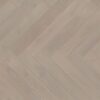 Herringbone Parquet Oak ter Hürne Light Grey, brushed, bevelled, extra matt lacquer