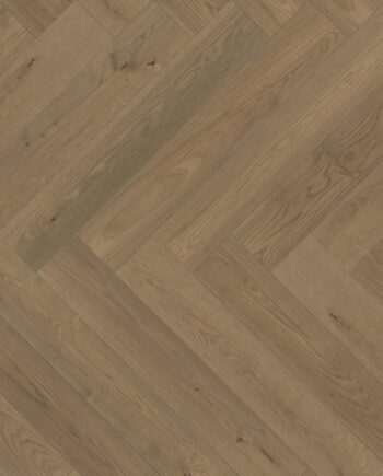 Parquet Oak, ter Hürne, Oak terra brown, herringbone, brushed, beveled, natural oil-treated