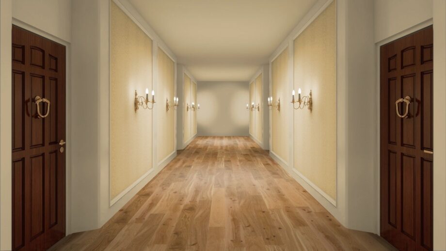 Parquet Tarkett, Prestige, Oak, brushed, 4 sides beveled, 1-strip, Proteco Hardwax Oil – 6