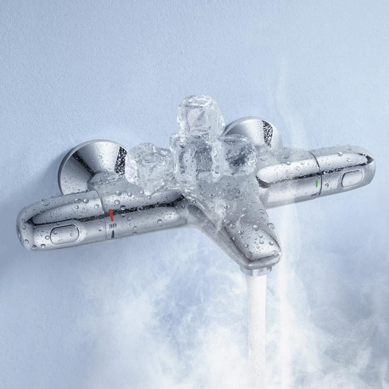 Thermostatic Bath Safety Mixer Grohe Grohtherm 1000 New, wall-mounted, chrome – 4