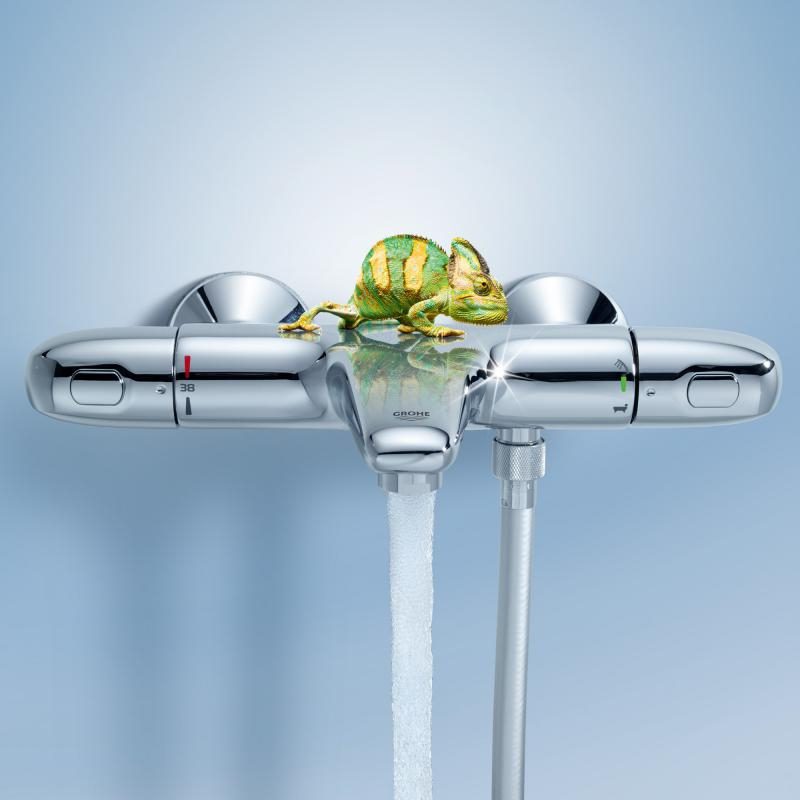 Thermostatic Bath Safety Mixer Grohe Grohtherm 1000 New, wall-mounted, chrome – 5