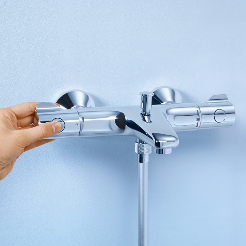 Thermostatic Bath Safety Mixer Grohe Grohtherm 800, wall-mounted, chrome – 2