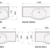 Washbasin PAA DELTA cast stone 900 mm washbasin on the left side – 2