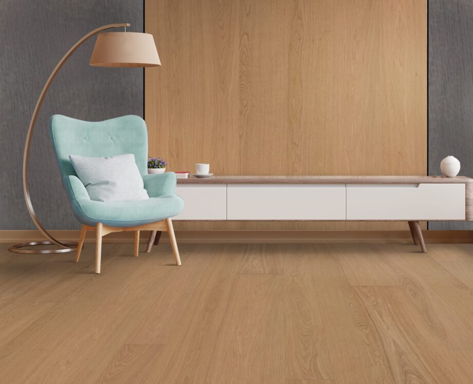 Parquet Oak Sup 4 sides beveled, brushed, matt lacquered