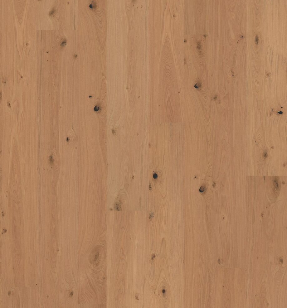 Parquet Oak Kno 4 sides beveled, brushed, matt lacquered