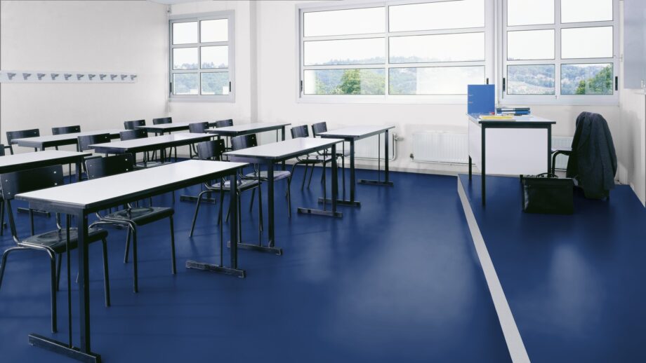 Linoleum floor Gerflor Uni Walton 0100 Ocean Blue