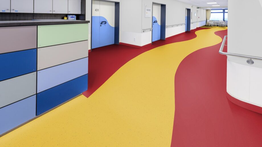 Linoleum floor Gerflor Lino Art Star 0015 Glaring Red