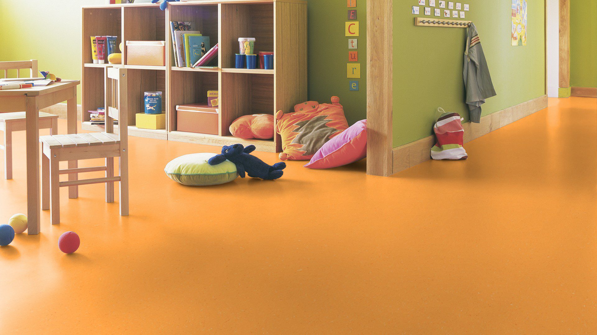 Linoleum floor Gerflor Colorette 0171 Sunrise Orange – 4