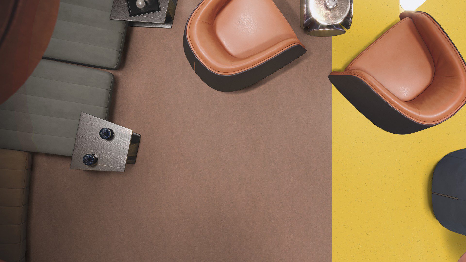 Linoleum floor Gerflor Marmorette 0003 Dark Brown – 6