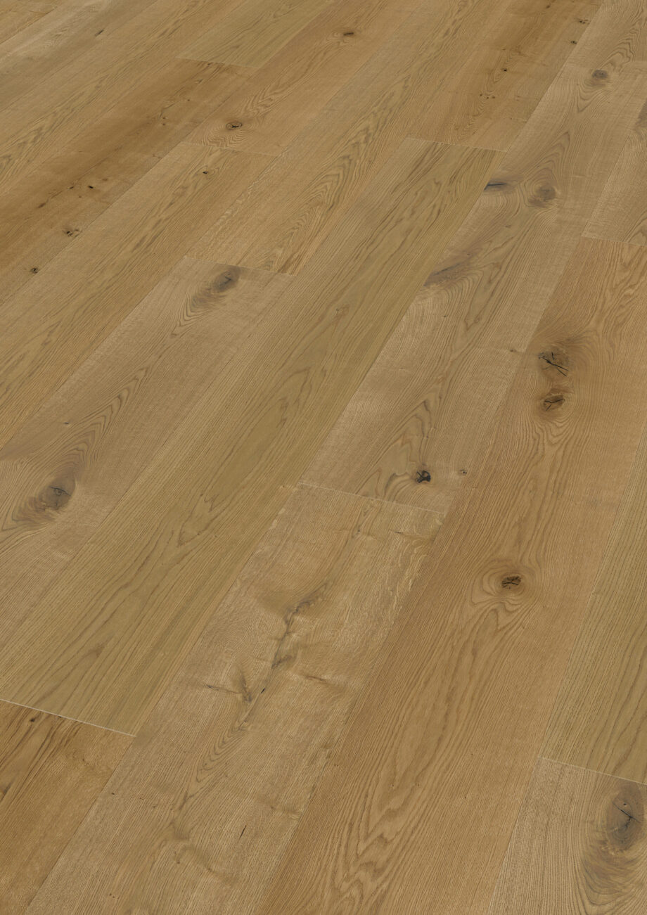 Parquet floor Oak Trinity Rustical 1-strip beveled brushed oiled 305mm