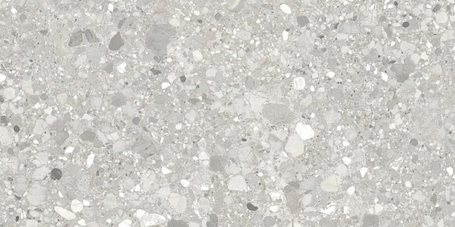 Terrazzo effect matt porcelain floor tile Tau Clemon Silver, 60×60 and 60×120 cm, silver grey, R10, rectified – view 5 Terrazzo effect matt porcelain floor tile Tau Clemon Silver, 60x60 and 60x120 cm, silver grey, R10, rectified – 5