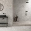 Terrazzo effect matt porcelain floor tile Tau Clemon Silver, 60×60 and 60×120 cm, silver grey, R10, rectified – view 6 Terrazzo effect matt porcelain floor tile Tau Clemon Silver, 60x60 and 60x120 cm, silver grey, R10, rectified – 6