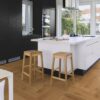 Kalasaba parkett paigaldatud põrandale, Herringbone flooring Oak Mix oil-waxed 140 mm – 5