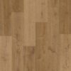 LVT parkett Quick-Step Bloom Elegant Fumed Oak helepruuni tooni ja rustikaalse tammest põrandalaua välimusega.