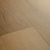 Vinüülparkett Quick-Step Bloom Elegant Fumed Oak. Helepruun toon ja põrandalaud tamm disain.