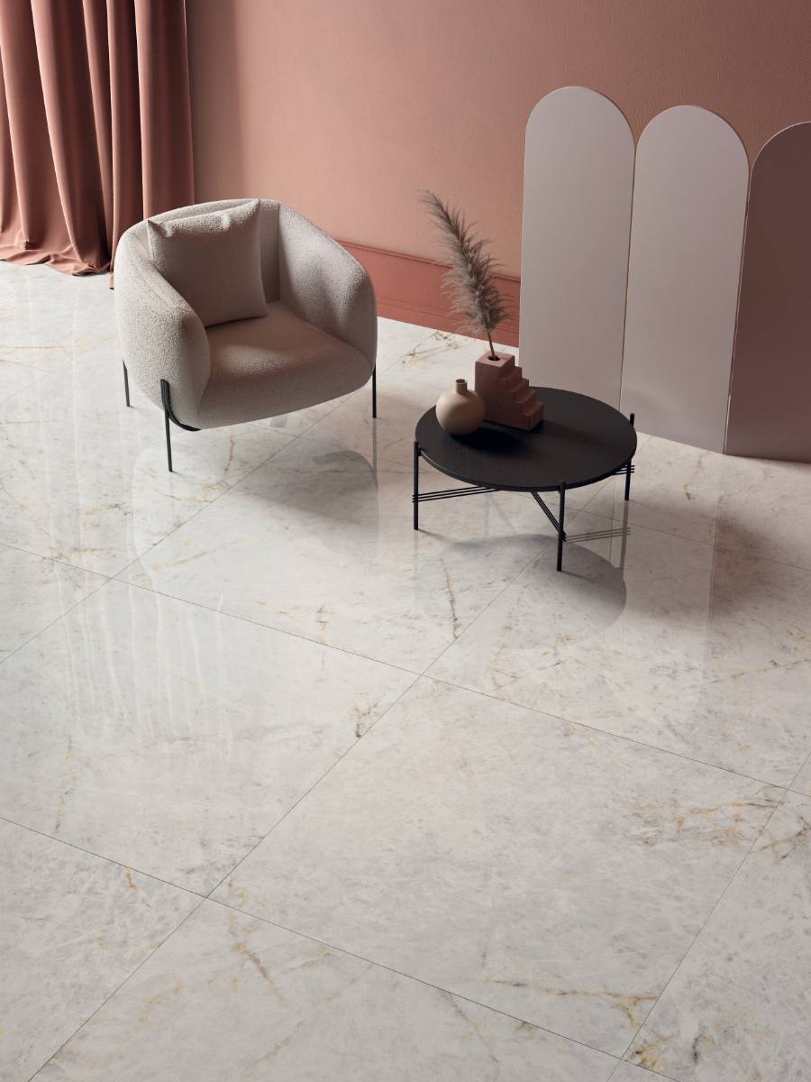Marble effect porcelain tiles ABK Sensi Gems Crystal, 60x120 cm, 8.5 mm, natural matt, slip-resistant R10 – 4
