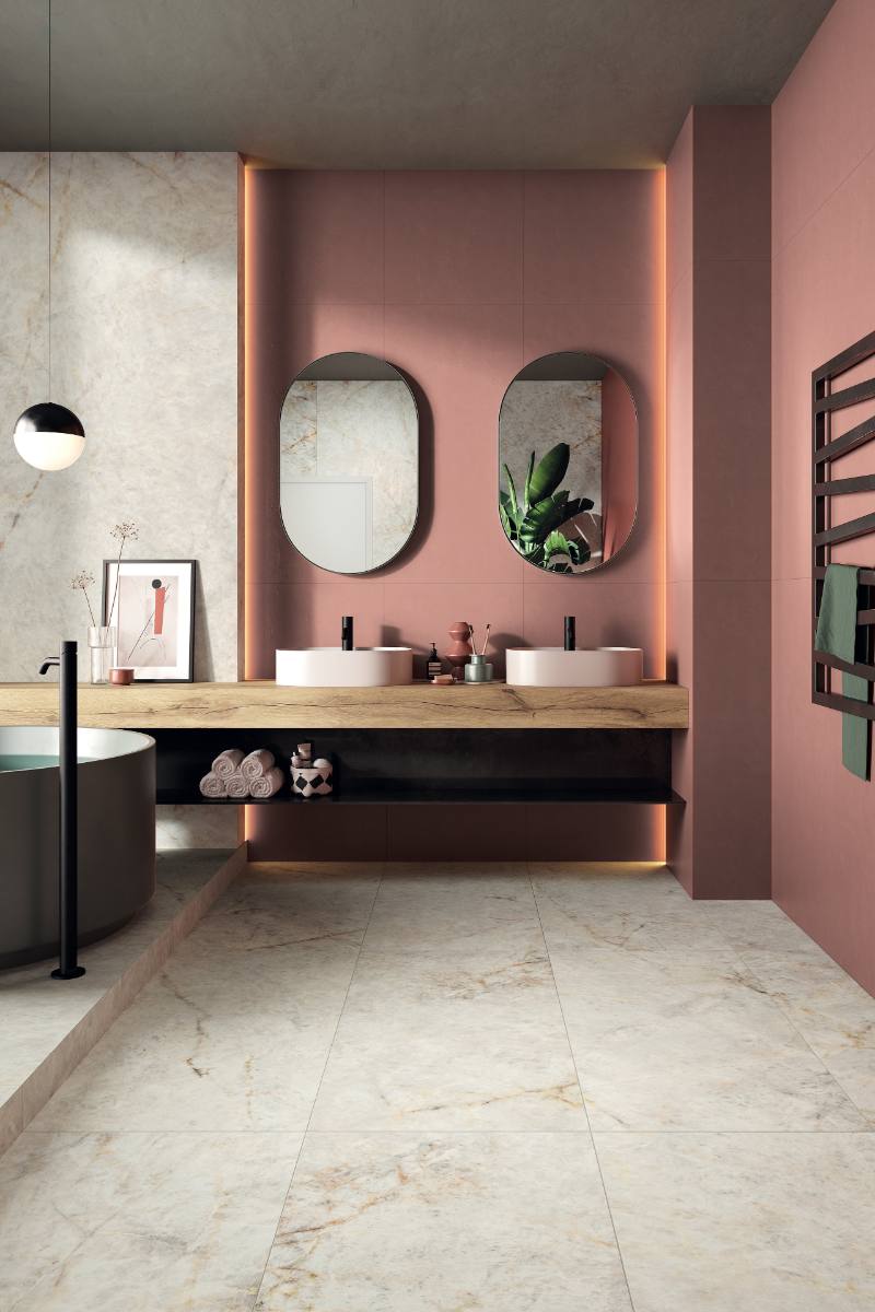 Marble effect porcelain tiles ABK Sensi Gems Crystal, 60x120 cm, 8.5 mm, natural matt, slip-resistant R10 – 5