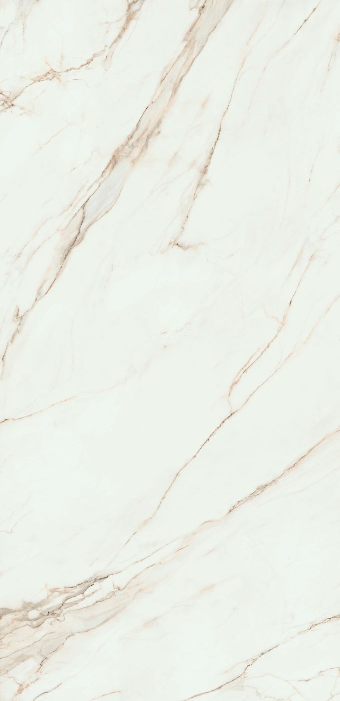 Marble effect porcelain slab ABK Sensi Up Calacatta Gold, 160x320 cm, 6 mm, polished (lux)