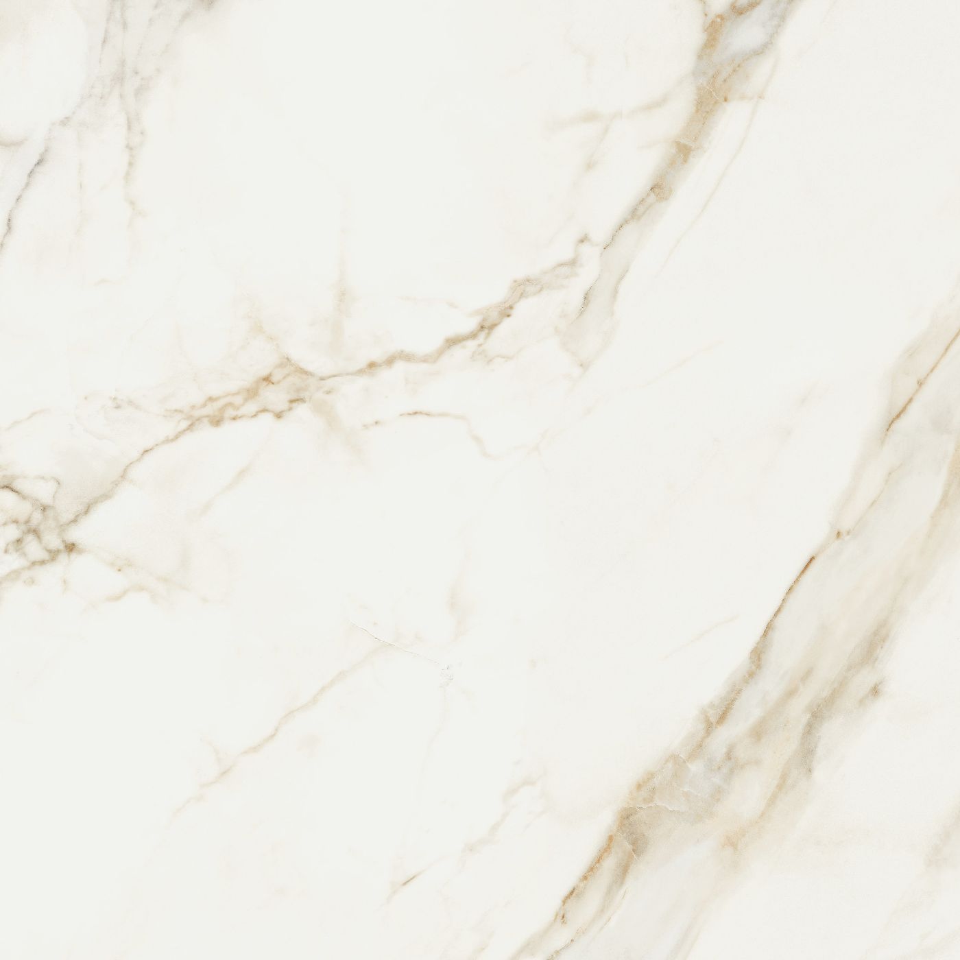 Marble effect porcelain tiles ABK Sensi Up Calacatta Gold, 80x80 cm, 8.5 mm, natural matt