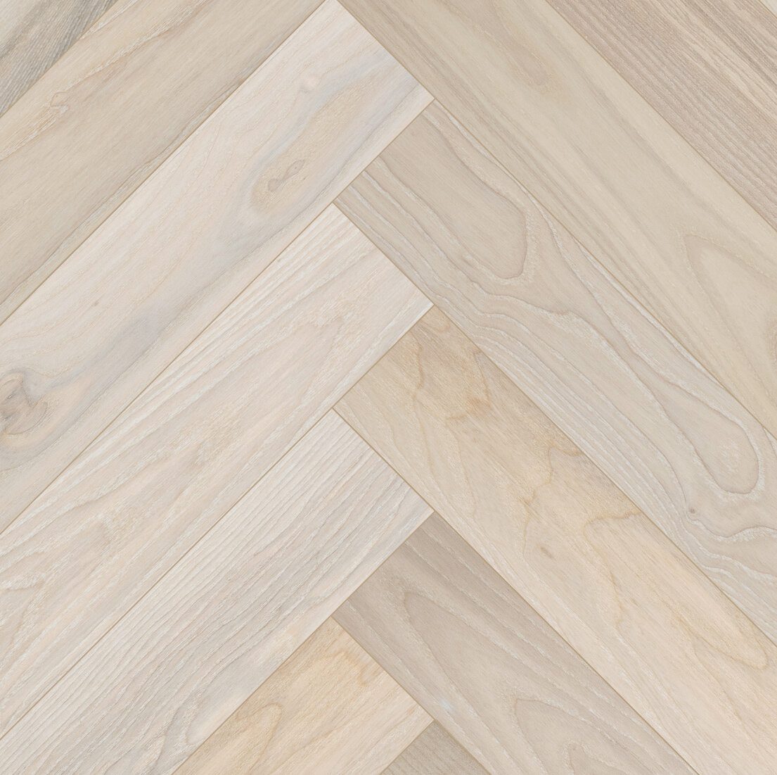 Ash Herringbone Flooring Esta Elegant Frost Ivory Pores 700 mm extra matt lacquered