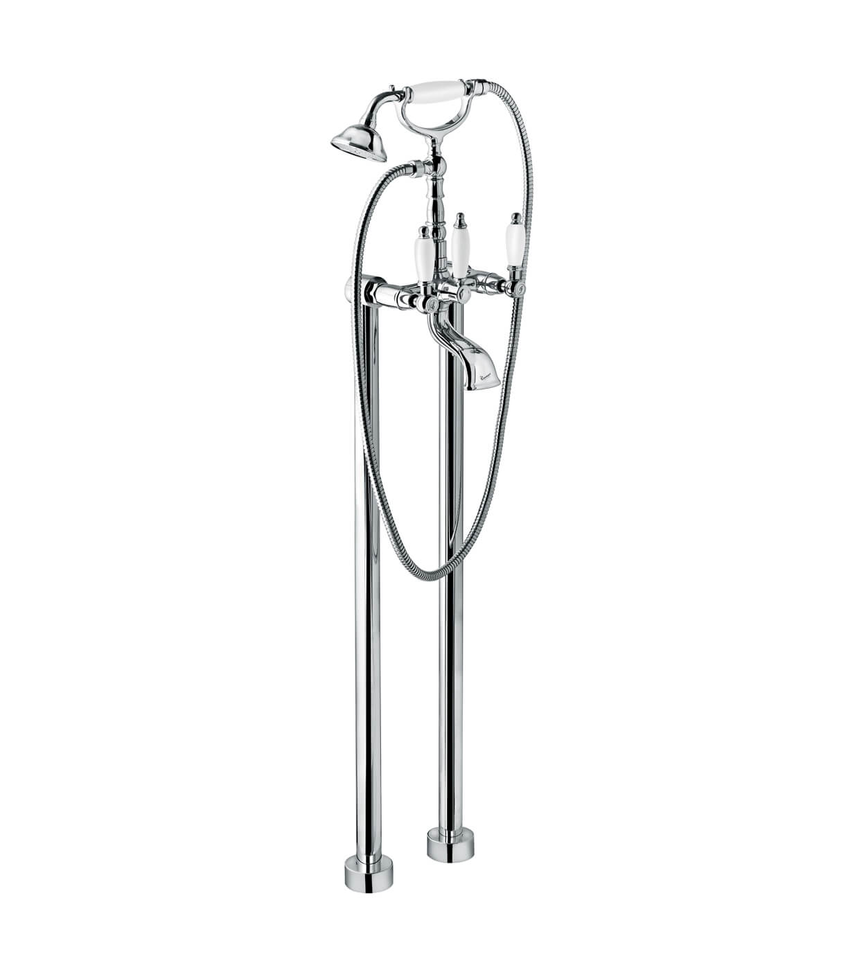 Bath mixer on floor columns Emmevi Decò Ceramic 12161128 with hand shower