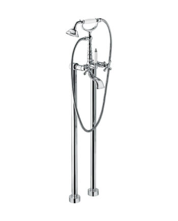 Bath mixer on floor columns Emmevi Decò Old 1261128 with hand shower