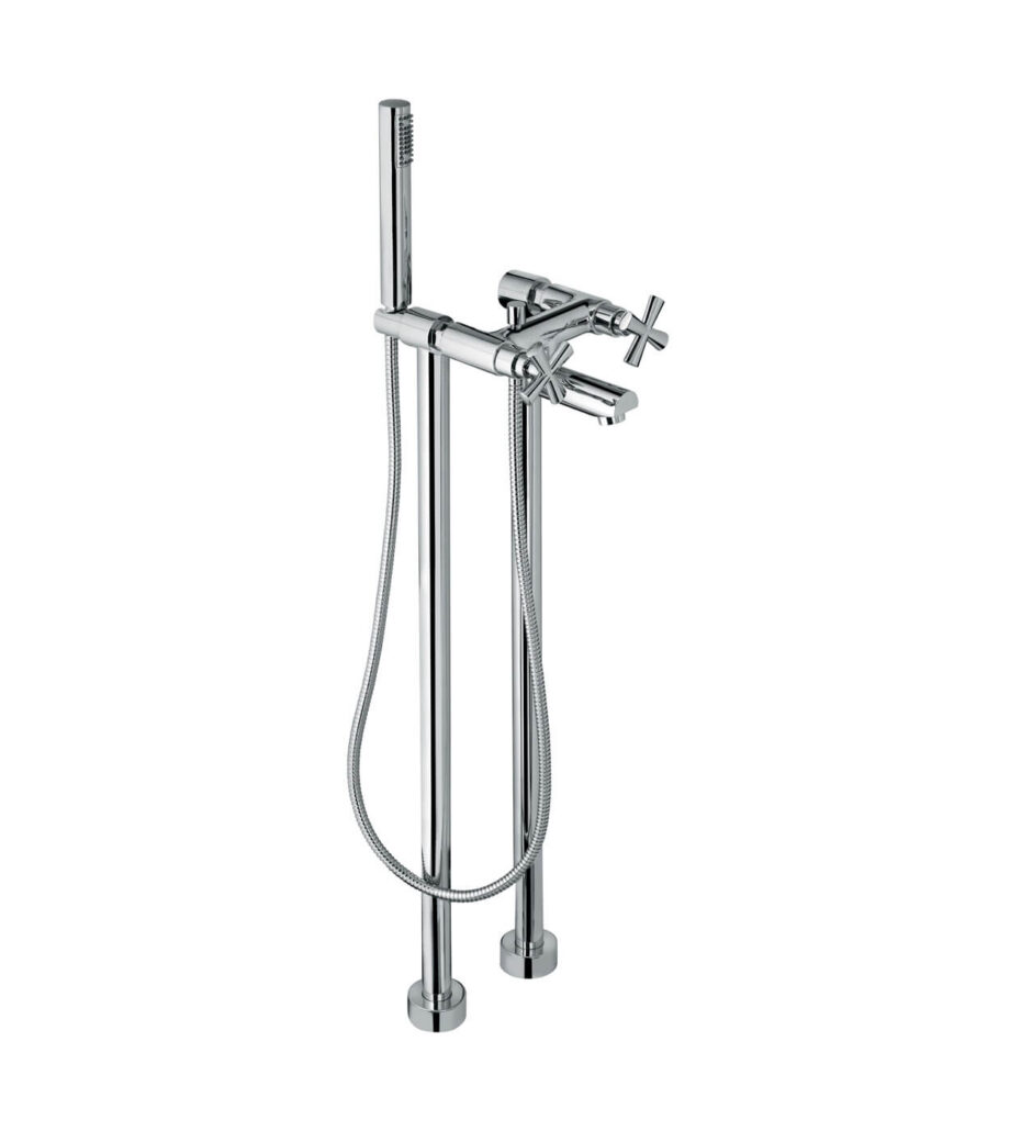 Bath mixer on floor columns Emmevi Spirit New 3100128 with hand shower, chrome Bath mixer on floor columns Emmevi Spirit New 3100128 with hand shower