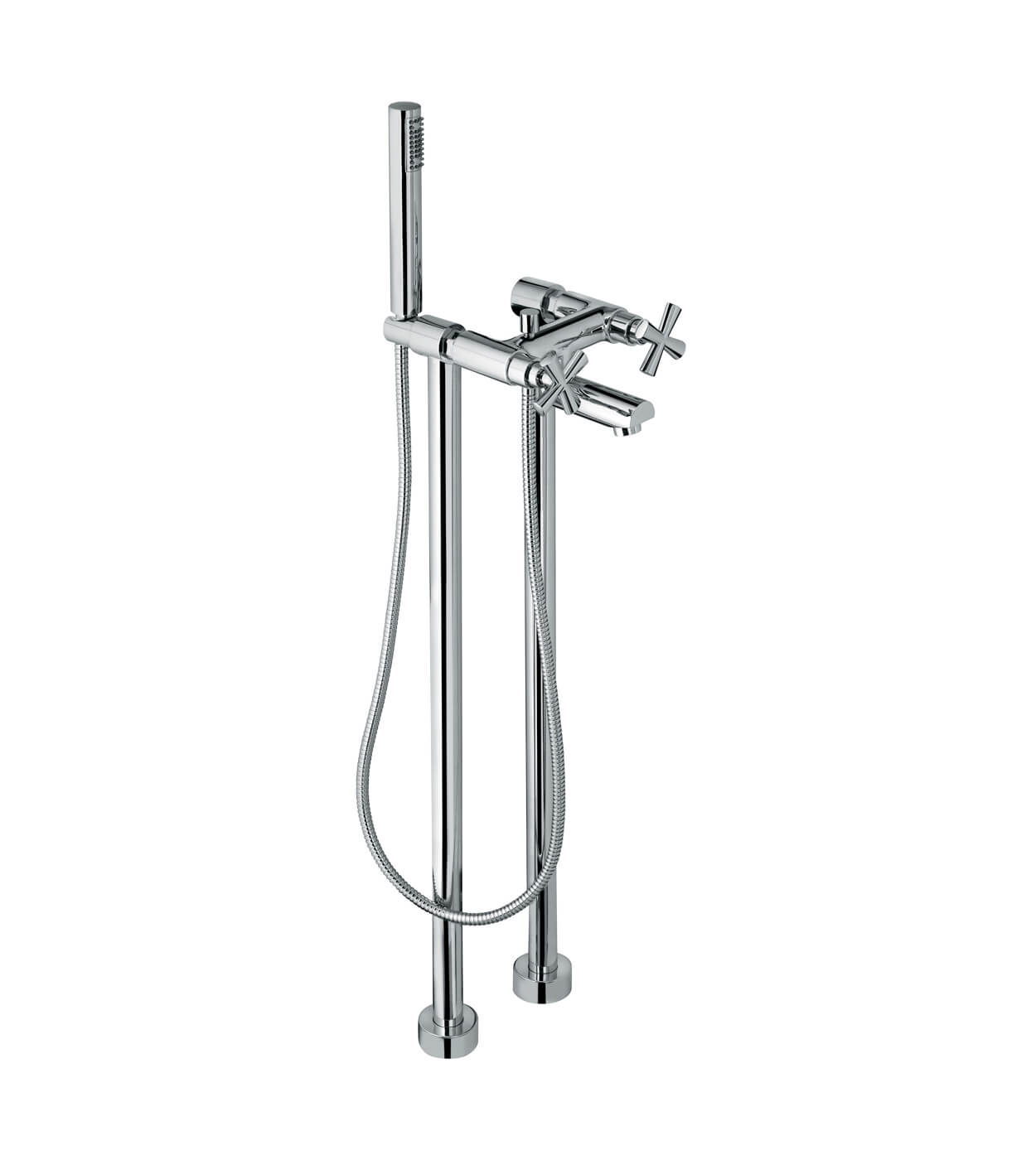 Bath mixer on floor columns Emmevi Spirit New 3100128 with hand shower