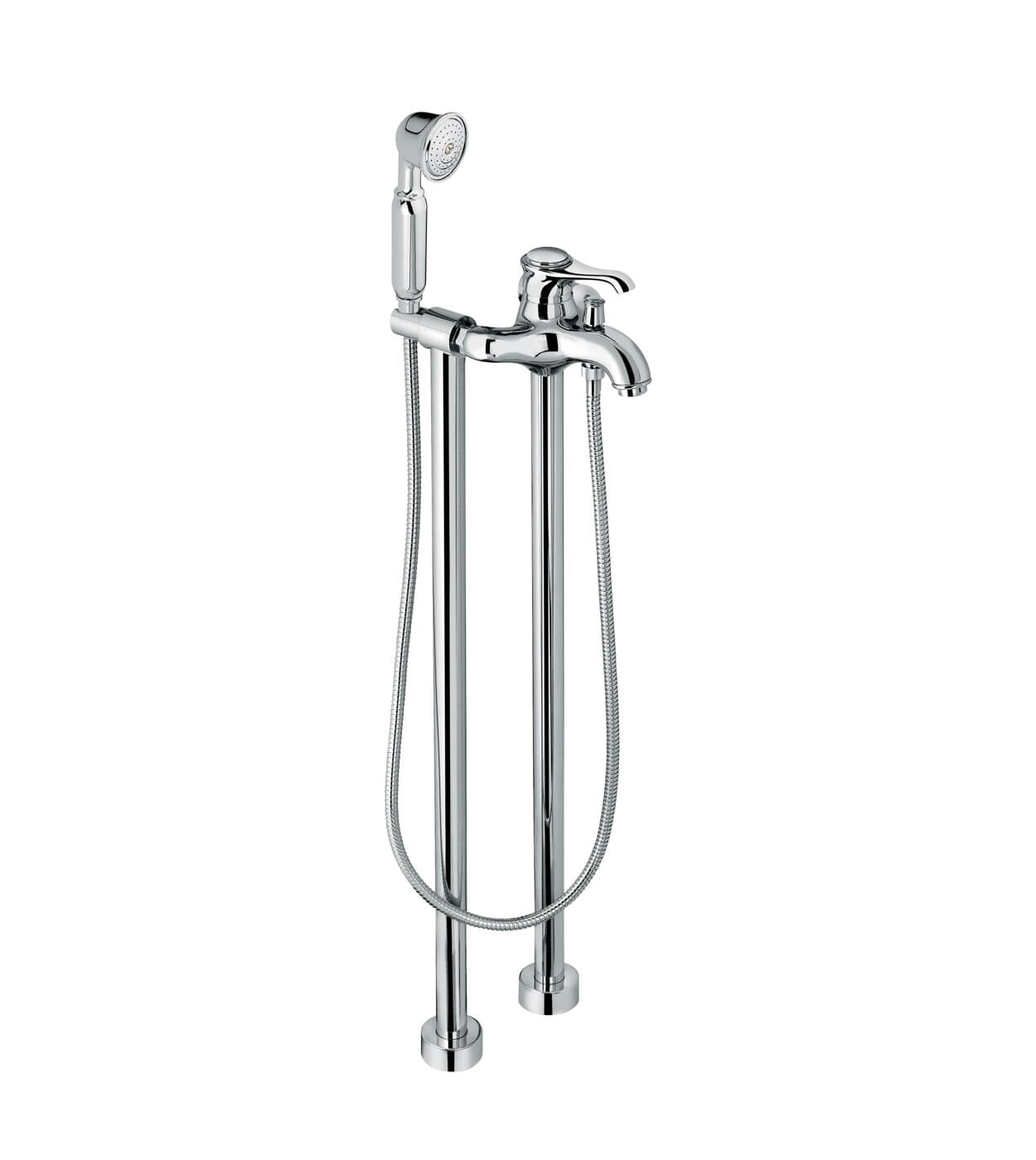 Bath mixer on floor columns Emmevi Tiffany 600128 with hand shower