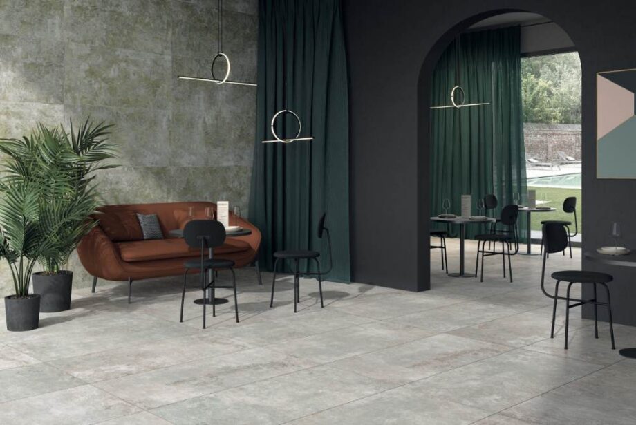 Concrete effect porcelain tile ABK Ghost Sage, 8.5 natural matt, slip-resistant R10 – view 4 Concrete effect porcelain tile ABK Ghost Sage, 30x60 cm, 8.5 mm, natural matt, slip-resistant R10 – 4