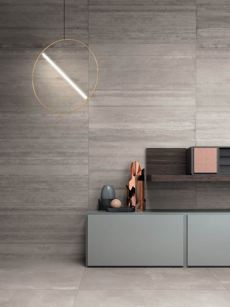 Concrete effect decorative porcelain tile ABK LAB325 Form Ash, 60x120 cm, 8.5 mm, relief, matt – 3