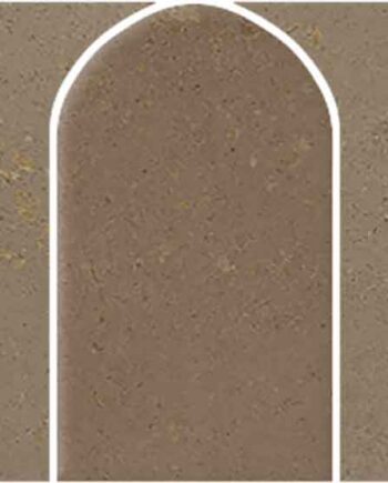 Concrete effect porcelain mosaic tile Tau Detroit Cotto Arco, 43.7x14.3 cm, terracotta