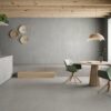 Concrete effect porcelain Tau Lema Silver, silver grey – view 2 Concrete effect matt porcelain floor tile Tau Lema Silver, 60x120 cm, 10.5 mm, silver grey, R10, rectified – 2
