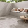 Concrete effect porcelain Tau Lema Silver, silver grey – view 3 Concrete effect matt porcelain floor tile Tau Lema Silver, 60x120 cm, 10.5 mm, silver grey, R10, rectified – 3